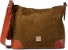 Замшевая большая сумка Dooney &amp; Bourke, цвет Olive