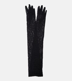Кружевные перчатки Dolce&amp;Gabbana, черный