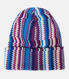 Шапка из смесовой шерсти с зигзагом Missoni, мультиколор