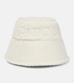 Панама из искусственной овчины с логотипом Patou, белый