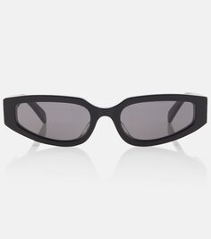 Солнцезащитные очки triomphe прямоугольной формы Celine Eyewear, черный