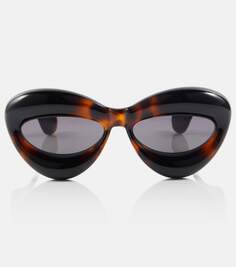 Завышенные солнцезащитные очки «кошачий глаз» Loewe, коричневый
