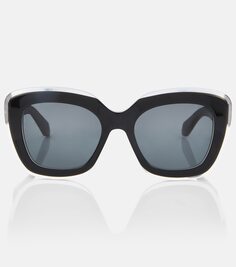 Квадратные солнцезащитные очки с логотипом Alaïa, черный