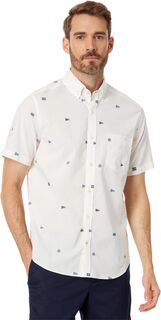 Рубашка с коротким рукавом с принтом, изготовленная из экологически чистых материалов Nautica, цвет Sail White