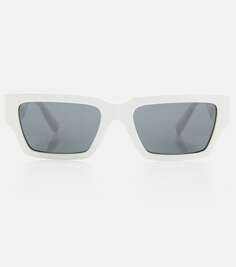 Прямоугольные солнцезащитные очки Versace, белый