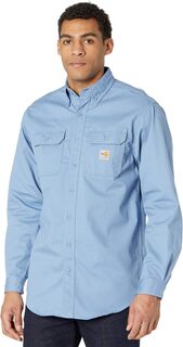 Огнестойкая (FR) классическая рубашка из твила Carhartt, цвет Medium Blue