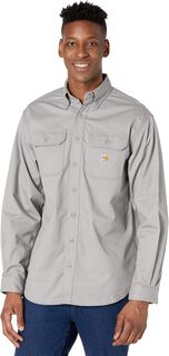 Огнестойкая (FR) классическая рубашка из твила Carhartt, серый