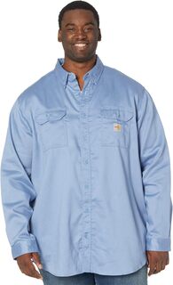 Рубашка из легкого огнестойкого твила Big &amp; Tall Carhartt, цвет Medium Blue