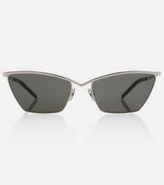 Солнцезащитные очки &quot;кошачий глаз&quot; sl 637 Saint Laurent, серебро