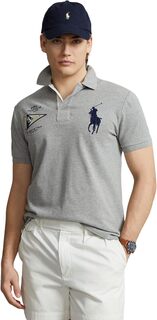 Рубашка-поло Classic Fit Big Pony Mesh Polo Shirt Polo Ralph Lauren, цвет Andover Heather
