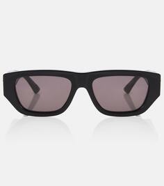Солнцезащитные очки прямоугольной формы Bottega Veneta, черный