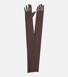 Длинные перчатки Norma Kamali, коричневый