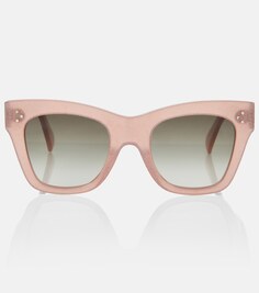 Яркие солнцезащитные очки «кошачий глаз» с 3 точками Celine Eyewear, черный