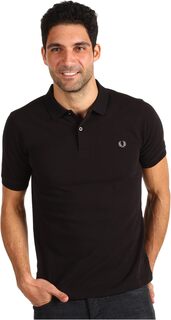 Рубашка-поло Slim Fit Solid Plain Polo Fred Perry, цвет Black/Chrome