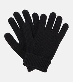 Кашемировые перчатки ребристой вязки Toteme, черный