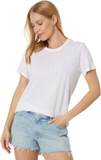 Льняная футболка Abercrombie &amp; Fitch, белый
