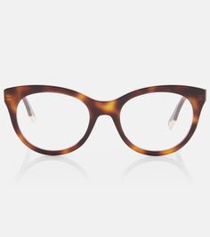 Овальные очки fendi way Fendi, коричневый
