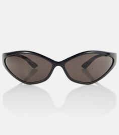 Овальные солнцезащитные очки 90-х годов Balenciaga, черный