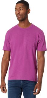 Выцветшая футболка с карманами Faherty, цвет Deep Berry