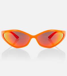 Овальные солнцезащитные очки 90-х годов Balenciaga, апельсин