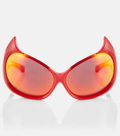 Солнцезащитные очки в виде кошки готэма Balenciaga, красный