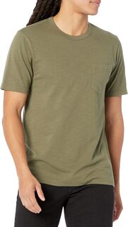 Выцветшая футболка с карманами Faherty, цвет Olive 1