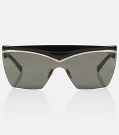 Солнцезащитные очки-маска sl 614 Saint Laurent, черный