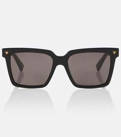 Мягкие квадратные солнцезащитные очки Bottega Veneta, черный