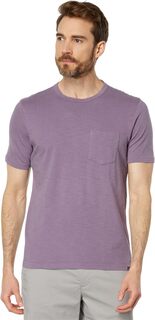 Выцветшая футболка с карманами Faherty, цвет Washed Violet