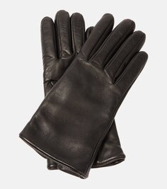 Кожаные перчатки кассандра Saint Laurent, черный