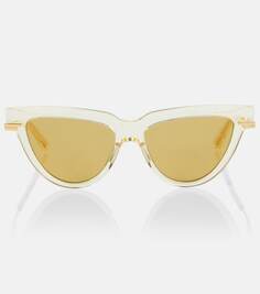 Солнцезащитные очки «кошачий глаз» Bottega Veneta, желтый