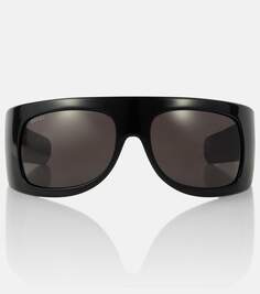 Прямоугольные солнцезащитные очки Gucci, черный