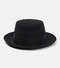 Шерстяная валяная шапка Saint Laurent, черный