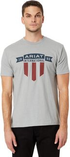 Рубашка USA Banner Shield Short Sleeve T-Shirt Ariat, цвет Stone Heather