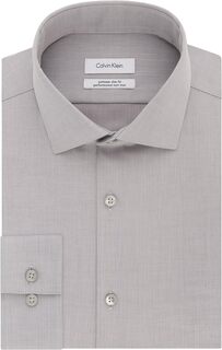 Мужская классическая рубашка Xtreme Slim Fit с узором «елочка» без железа Calvin Klein, цвет Smoke