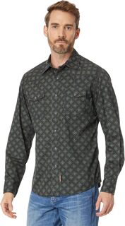 Рубашка Retro Premium Long Sleeve Print Wrangler, цвет Black/Blue/Tan
