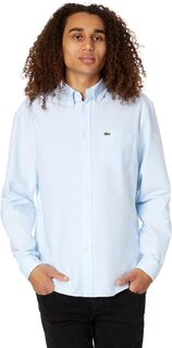 Оксфордская рубашка на пуговицах с длинными рукавами и обычным кроем Lacoste, цвет White/Overview