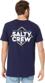 Стандартная футболка с короткими рукавами No Slack Salty Crew, темно-синий