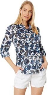 Рубашка Floral Roll Tab Tommy Hilfiger, цвет Sky Captain/Multi