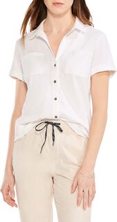 Рубашка с коротким рукавом и карманами NIC+ZOE, цвет Paper White