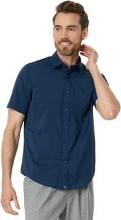 Рубашка с коротким рукавом Gironde UNTUCKit, темно-синий