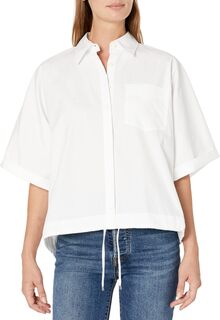 Рубашка оверсайз из сукна с коротким рукавом LAUREN Ralph Lauren, белый