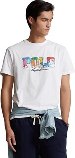 Классическая футболка из джерси с логотипом Polo Ralph Lauren, белый