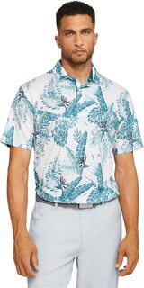 Рубашка-поло CLOUDSPUN Aloha Polo PUMA, цвет White Glow/Pacific Green