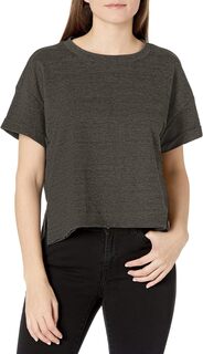 Женская укороченная футболка с логотипом с короткими рукавами Calvin Klein, цвет Slate Heather