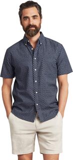 Рубашка Playa стрейч с короткими рукавами Faherty, цвет Midnight Fishscale
