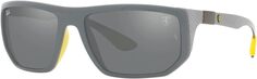 Солнцезащитные очки 60 mm 0RB8361M Ray-Ban, цвет Grey/Grey Mirrored Silver