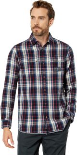 Рубашка в клетку из хлопковой фланели средней плотности стандартного кроя Scotch &amp; Soda, темно-синий
