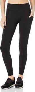 Женские влагоотводящие леггинсы премиум-класса с двойным поясом (стандарт и плюс) Calvin Klein, цвет Deep Black