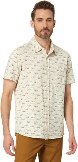 Органическая рубашка на пуговицах с короткими рукавами, промытая озером L.L.Bean, цвет Message in A Bottle L.L.Bean®